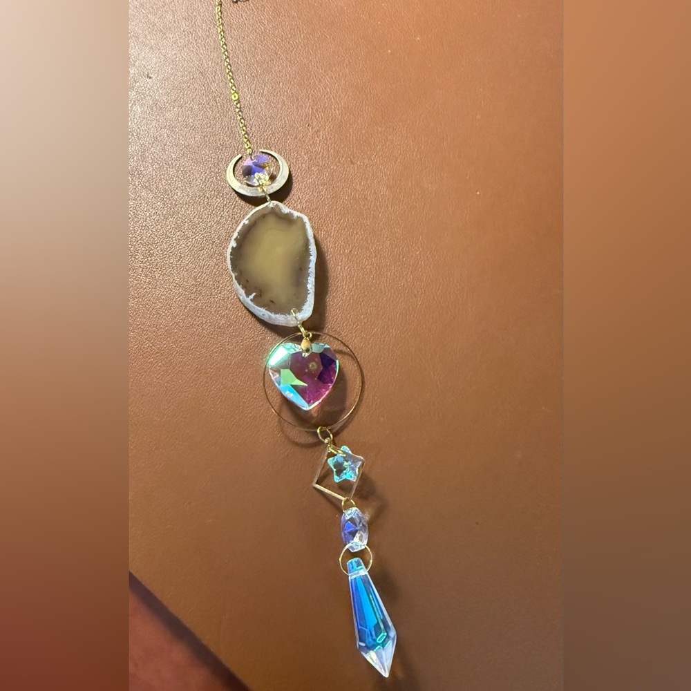 Beautiful Gold and Crystal Sun Catcher 💎💖🌟 Catch the Spring sun! ☀️